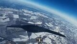 зенитный дрон уничтожает российский беспилотник