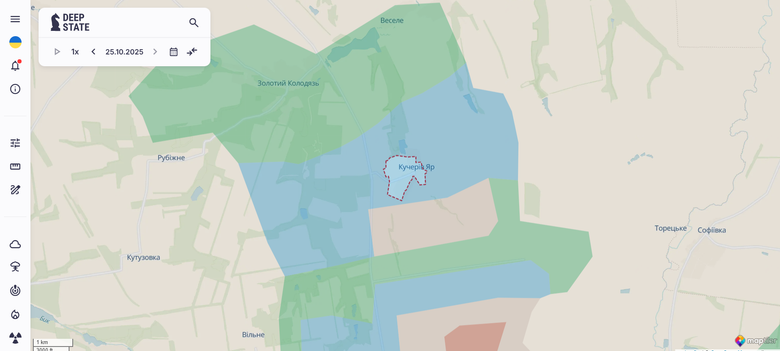 Kucheriv Yar map