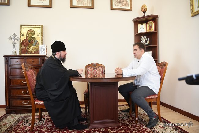 Епіфаній і Саакашвілі обговорили визнання ПЦУ Грузинською православною церквою 02