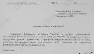 Госфининспекция сообщила об отсутствии претензий к Яценюку, - Геращенко. ДОКУМЕНТ