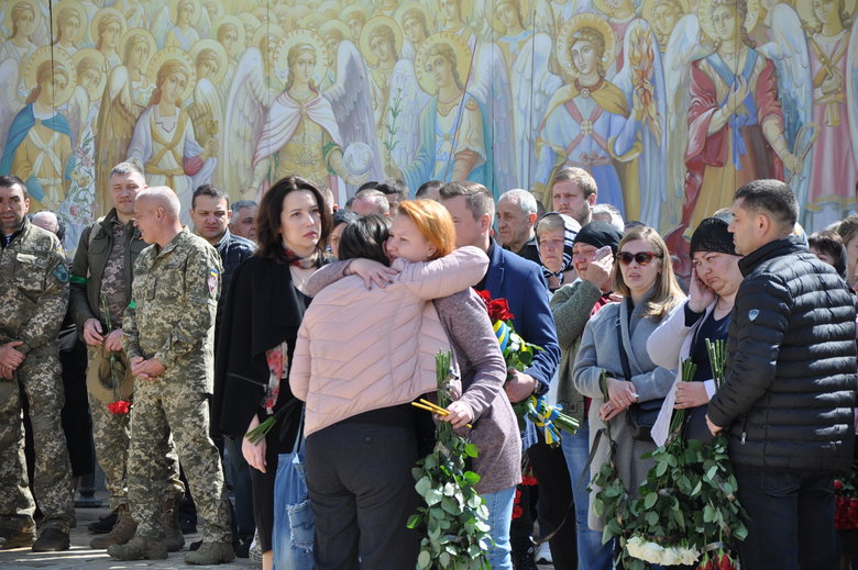 Farewell to cyborg paratrooper of 95th Brigade Ruslan Borovik, who died in battles with Russian occupiers in east, said goodbye in Kyiv 06