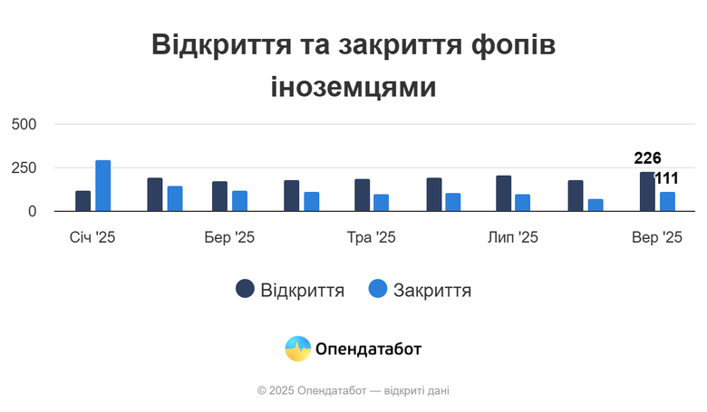 В Україні зменшилася кількість ФОПів-іноземців. Хто найчастіше відкриває бізнес?