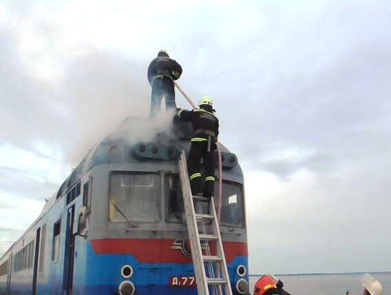 пожар поезд дизель