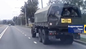 Large redeployment of Russian troops to front was spotted in Mariupol: columns were moving to Vremivsk direction. VIDEO
