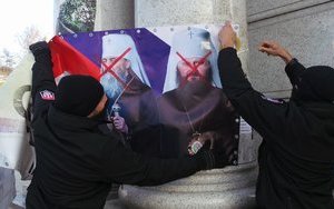 Націоналісти Коханівського на Майдані та Банковій вимагали обміняти українських заручників у РФ на "московських попів - агентів ФСБ". ВІДЕО+ФОТОрепортаж