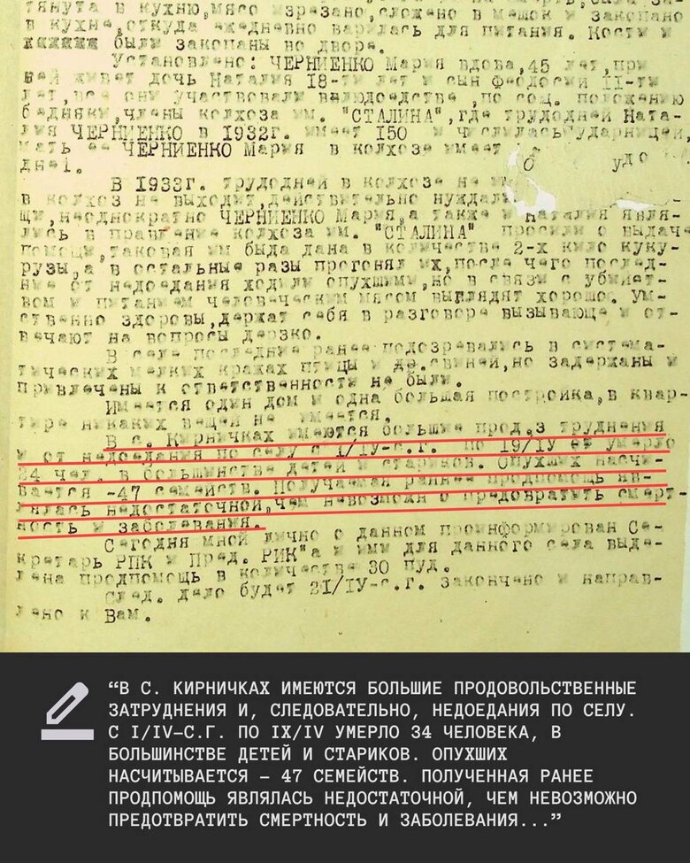 Клименко обнародовал отрывки из показаний по уголовным делам периода Голодомора 02