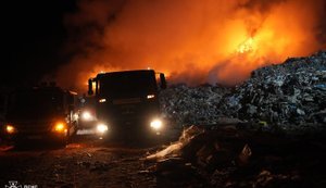 Пожежа виникла на сміттєвому полігоні у Закарпатській області, - ДСНС. ФОТОрепортаж