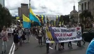 March of Unbowed took place in Ukraine's capital on Independence Day. VIDEO+PHOTOS