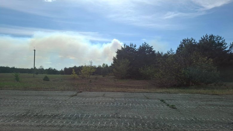Пожежа у Чорнобильській зоні після атаки РФ 14 травня