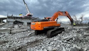 На Житомирской трассе на следующей неделе откроют проезд по временной переправе возле Стоянки. ФОТО