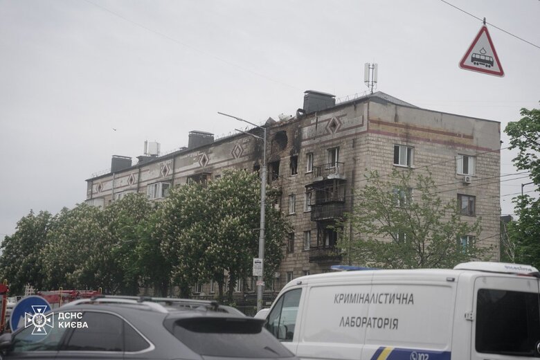 Киев после атаки 7 мая