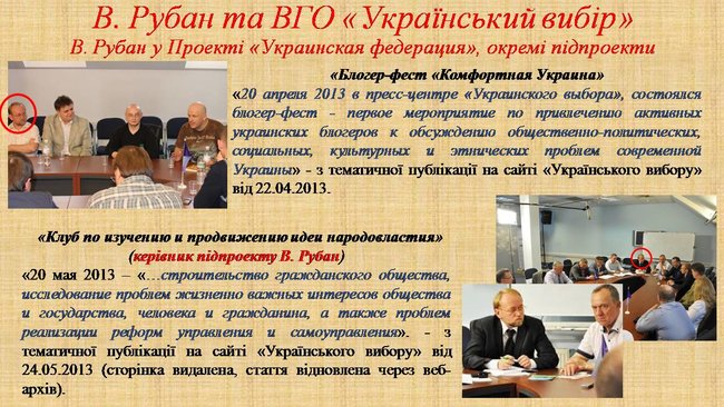 Рубан - российский политический проект: презентация СБУ о деятельности руководителя Офицерского корпуса 13