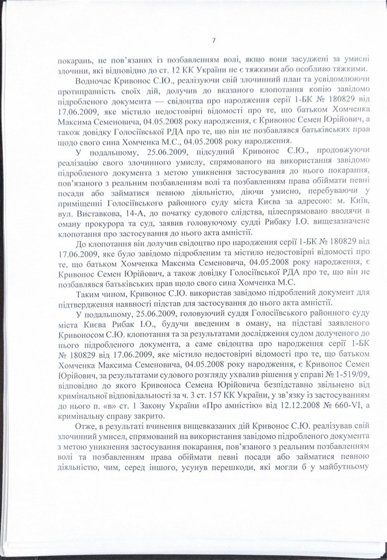 Charges against NABU Director Kryvonos: full text