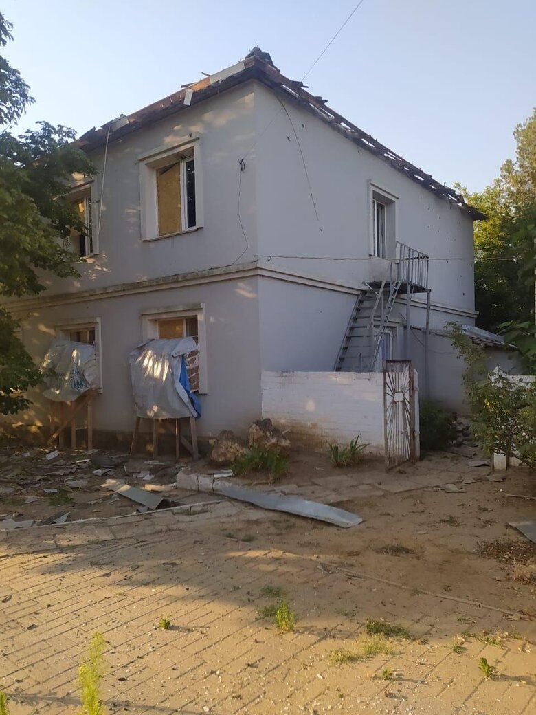 Strike on a medical facility in Bilozerka