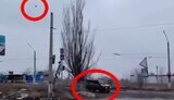 Ukrainian drone chases car with Russians in occupied Horlivka
