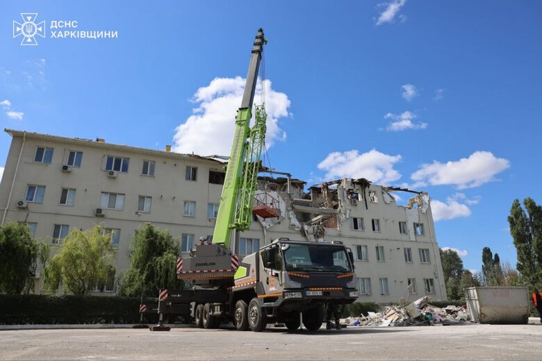 Russian strike on Kharkiv on 18 August