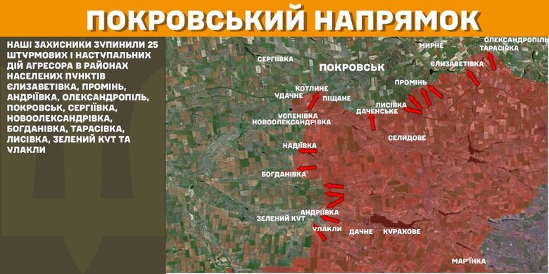 Карта боевых действий за 9 марта