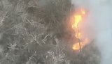 росіянин загорівся після влучання безпілотника