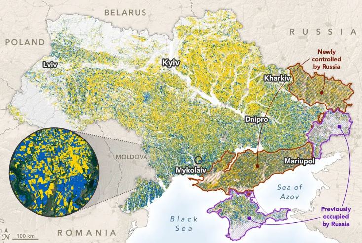 Росія окупувала 22% орних земель в Україні, – дані NASA 01