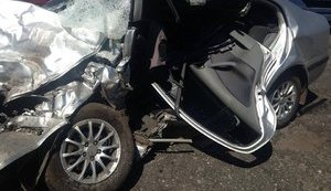 Bloody road accident occurred in Horlivka; culprit trying to buy off. PHOTOS