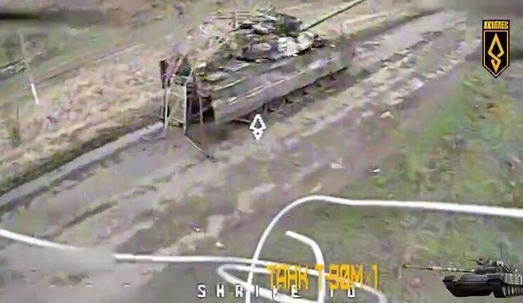 Soldiers of 92nd SAB destroy Russian T-90M tank, "loaf" and machine gunner’s firing position in Kharkiv region. VIDEO