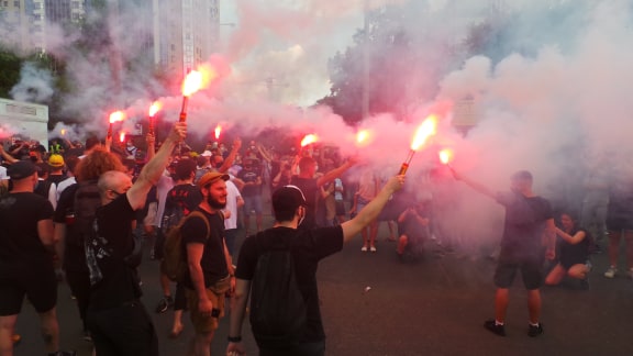Мітингувальники під судом над Стерненком перекрили вулицю Дегтярівську 21