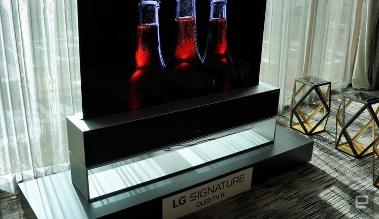 LG в этом году может начать продажу сворачивающихся телевизоров. ФОТО