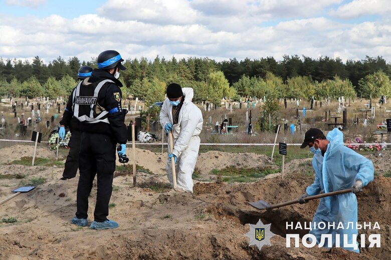 Завершено ексгумацію на місці масового захоронення військових ЗСУ в Лимані, - Нацполіція 04