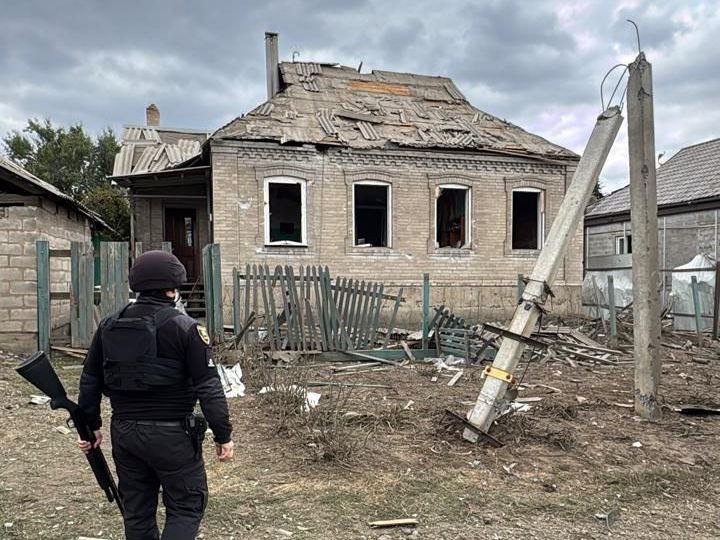 Donetsk region after shelling