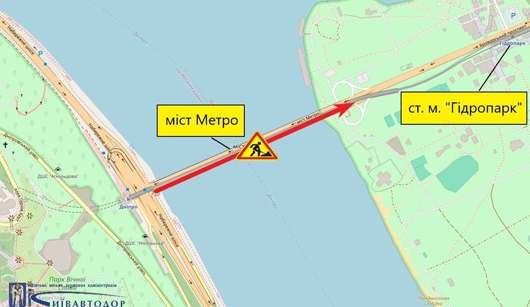 Repairs to be carried out on Kyiv’s Metro Bridge: Traffic restrictions to take effect from evening of August 21