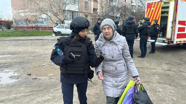 attack on Zaporizhzhia on 17 December