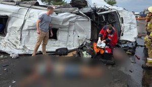 Tragedy on "Odesa–Melitopol–Novoazovsk" motorway: nine people have died and many have been injured in collision between minibus and lorry. VIDEO+PHOTOS