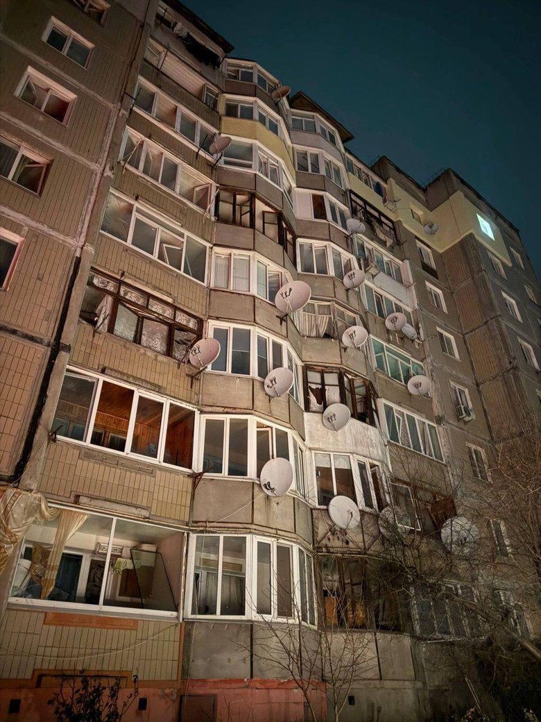 Последствия атаки БПЛА на Белую Церковь 31 декабря