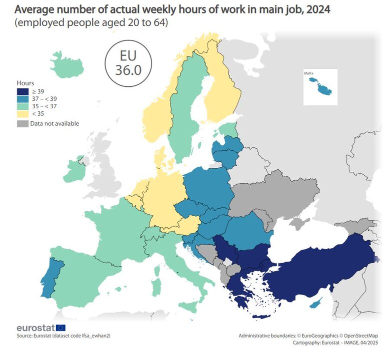 Де в ЄС працюють найбільше