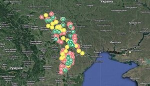 молдова,карта,укриттів