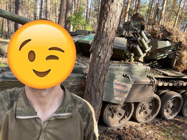 Нацгвардейцы в качестве трофея захватили танк оккупантов под Лиманом 02