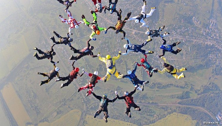 Парашютисты установили новый Национальный рекорд Украины в классе "Большие формации" 25-way. ФОТОрепортаж