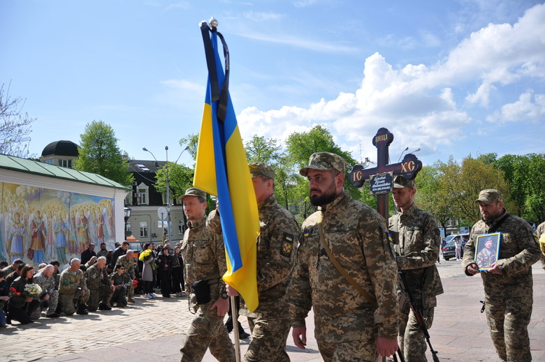 Farewell to cyborg paratrooper of 95th Brigade Ruslan Borovik, who died in battles with Russian occupiers in east, said goodbye in Kyiv 11