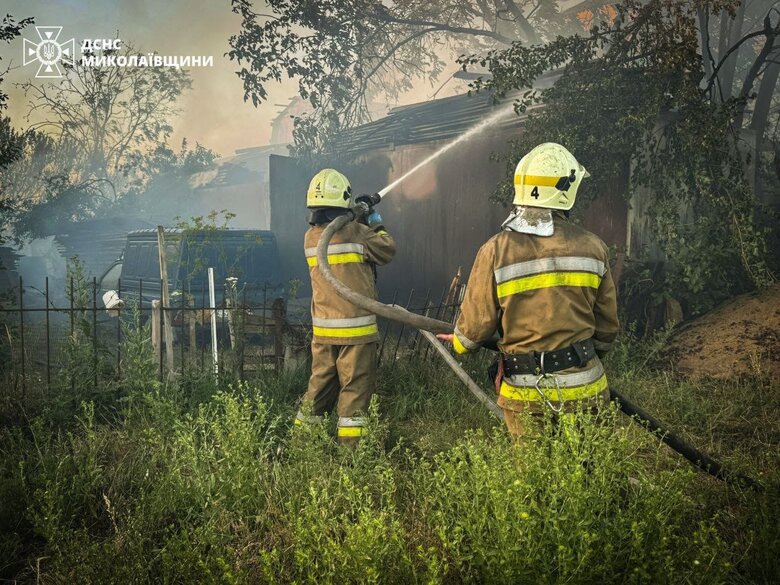 Firefighting in the Mykolaiv region