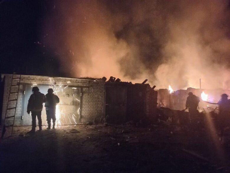 Russians attack Sumy region with Shaheds - garages damaged