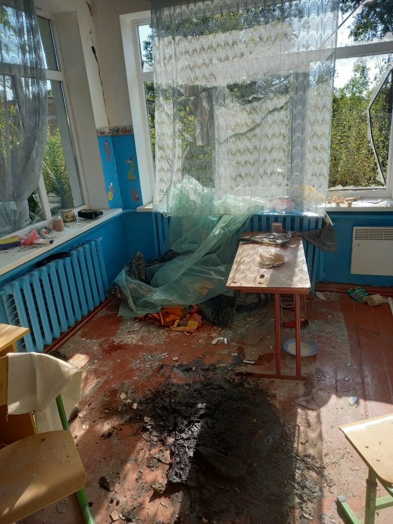 Russians launched artillery strike on rural school in Zaporizhia region 02 Russians launched artillery strike on rural school in Zaporizhia region 02