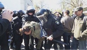 На мітингу з вимогою відставки полковника Голубана під МВС затримано 4 особи. ВІДЕО+ФОТОрепортаж