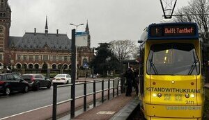 Напротив Международного суда ООН в Гааге будет курсировать "украинский" трамвай. ФОТОрепортаж