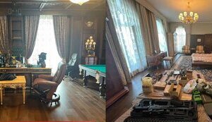 Перуки, кувалда "для переговорів", кімната для молитов та картина з відрубаними головами, - ЗМІ оприлюднили кадри з будинку Пригожина. ФОТОрепортаж