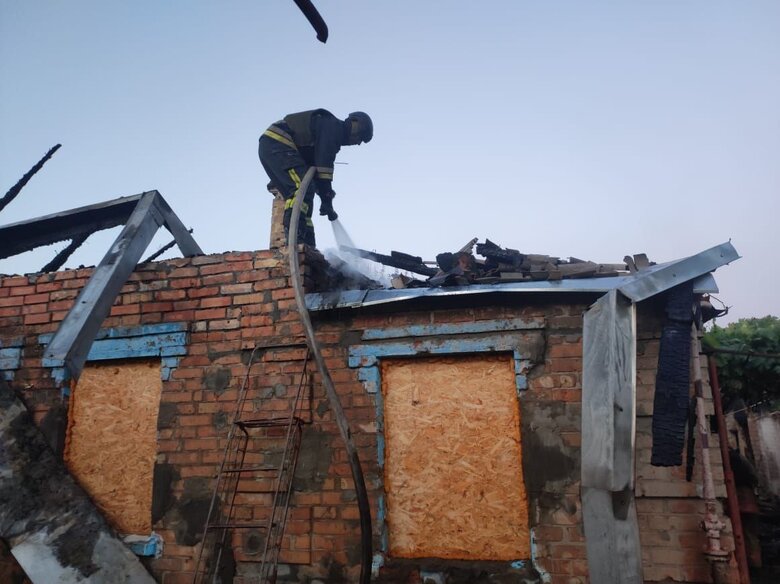 Nikopol region after shelling
