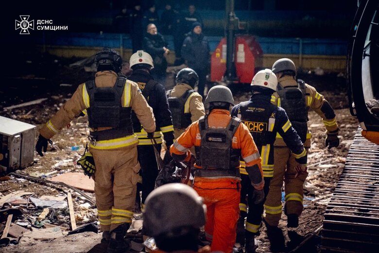 Shahed's strike on Sumy on January 30: Emergency-rescue works completed