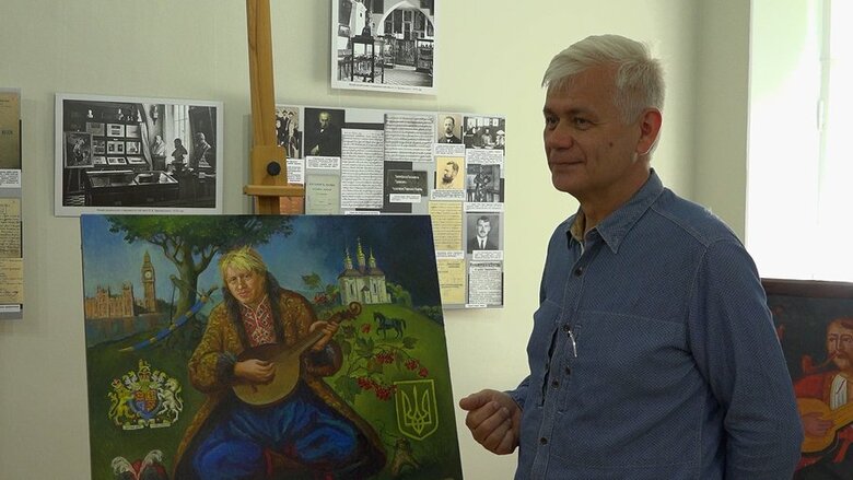 Джонсона у Чернігові посвятили в козаки й нарекли Борисом Чуприною 01 Джонсона у Чернігові посвятили в козаки й нарекли Борисом Чуприною 01