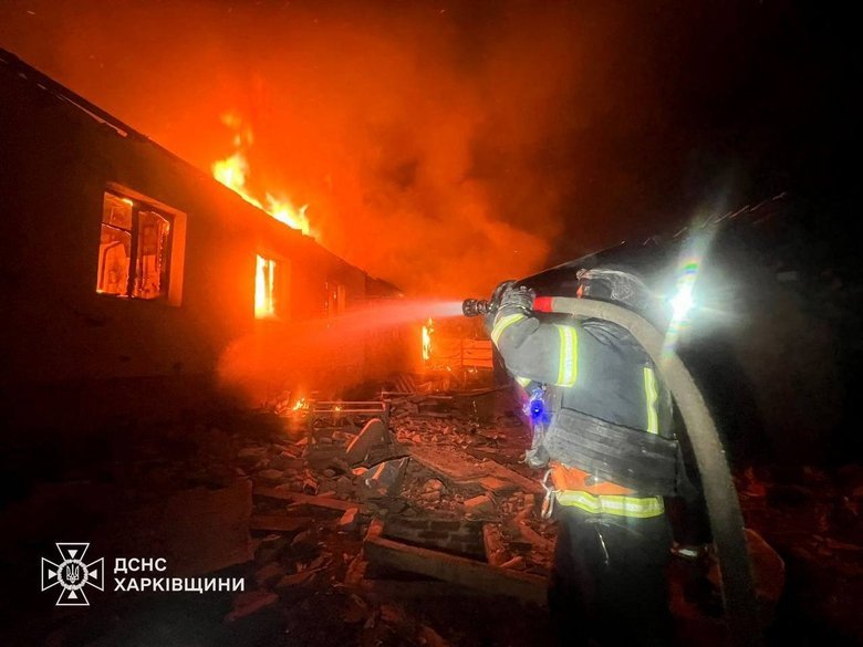 Нічна атака РФ на Великий Бурлук: 3 постраждалих