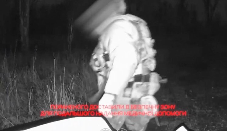 Omega-West fighters evacuate wounded comrade near Rodynske using UGV. VIDEO