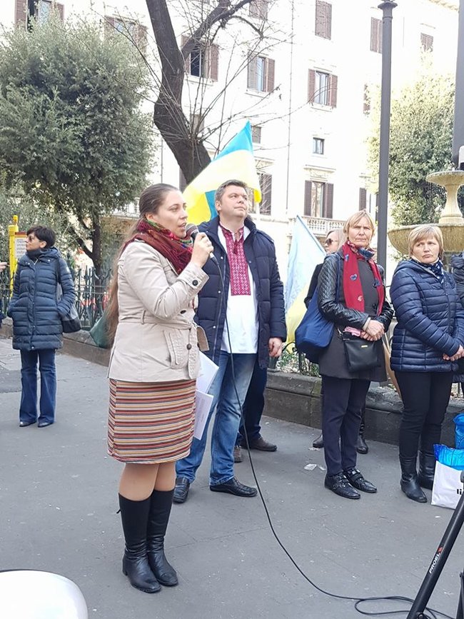 Акція на підтримку арештованого нацгвардійця Марківа відбулась у Римі 02